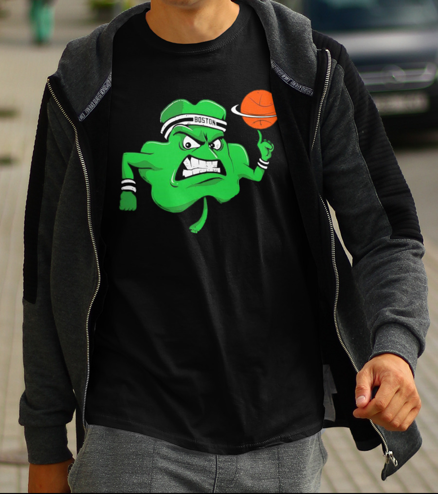 Boston Celtics Angry Clover Basketball T-Shirt