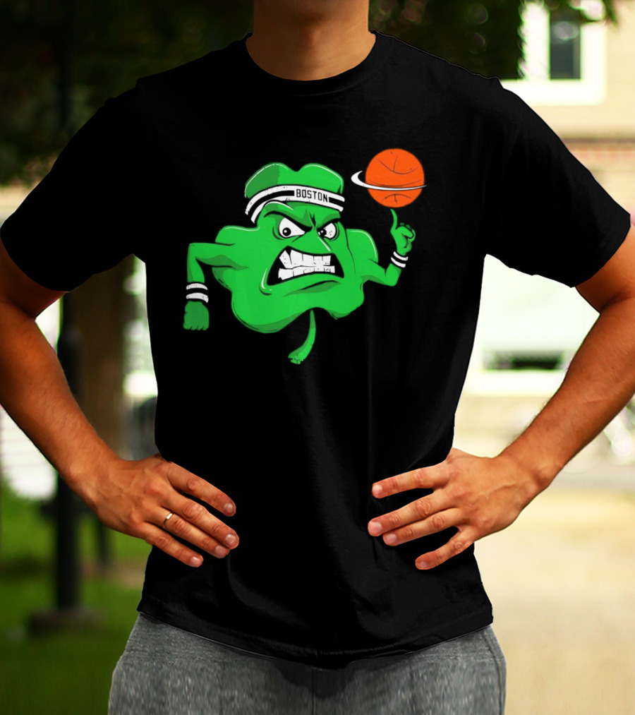 Boston Celtics Angry Clover Basketball T-Shirt