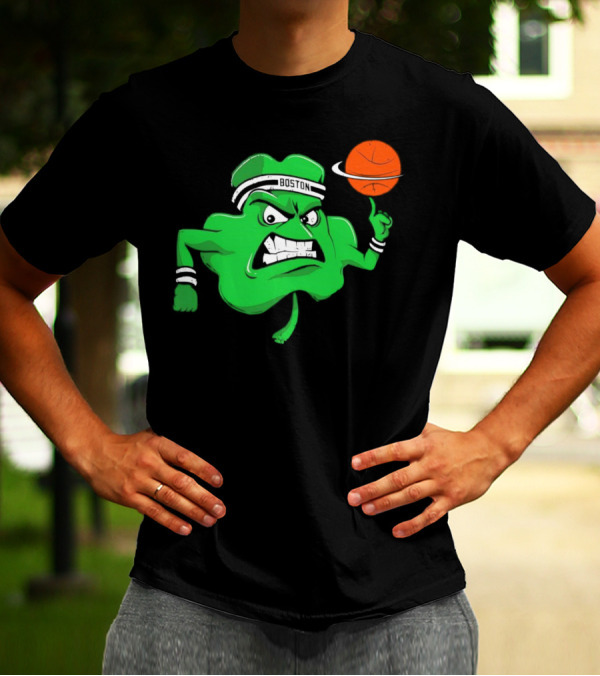 Boston Celtics Angry Clover Basketball T-Shirt