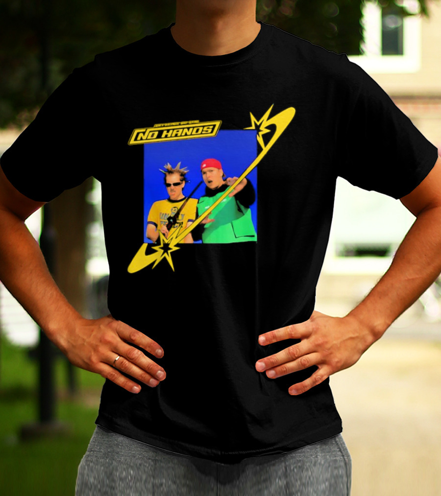 Joey Valence And Brae No Hands Retro Graphic Duo In Yellow And Green With Starburst T-Shirt