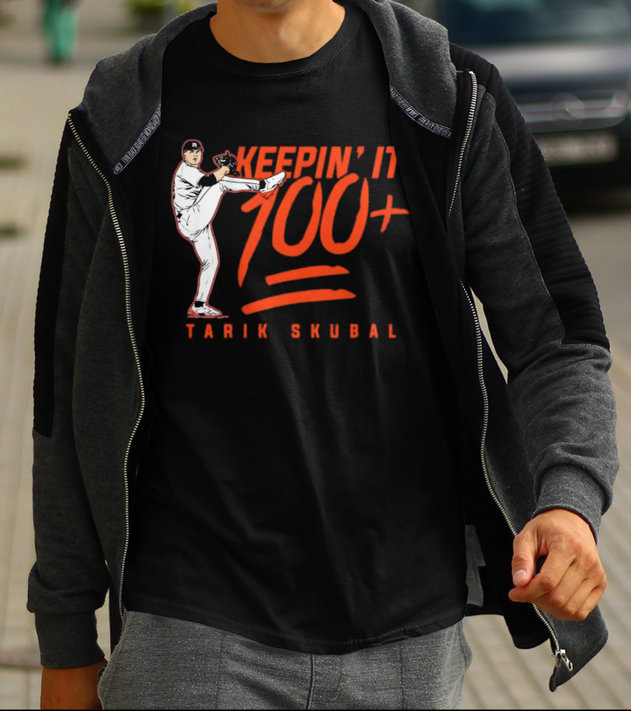 Tarik Skubal Keepin’ It 100+ Pitcher Pose T-Shirt