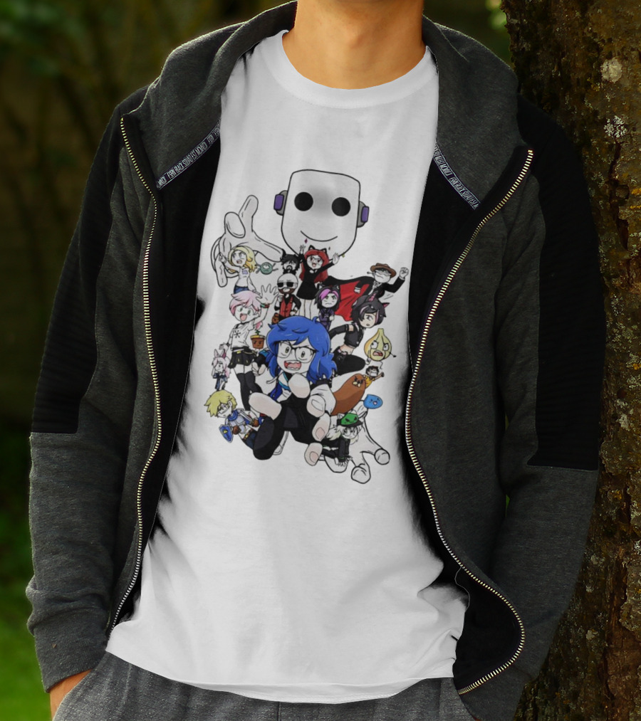 Captainshio Friends Cartoon Character Ensemble T-Shirt