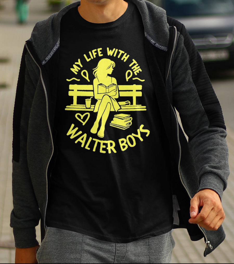My Life With The Walter Boys Book Reader On Park Bench T-Shirt