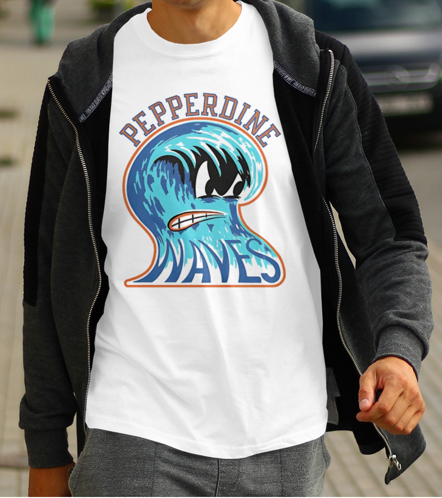 Pepperdine Waves Vintage Angry Wave T-Shirt