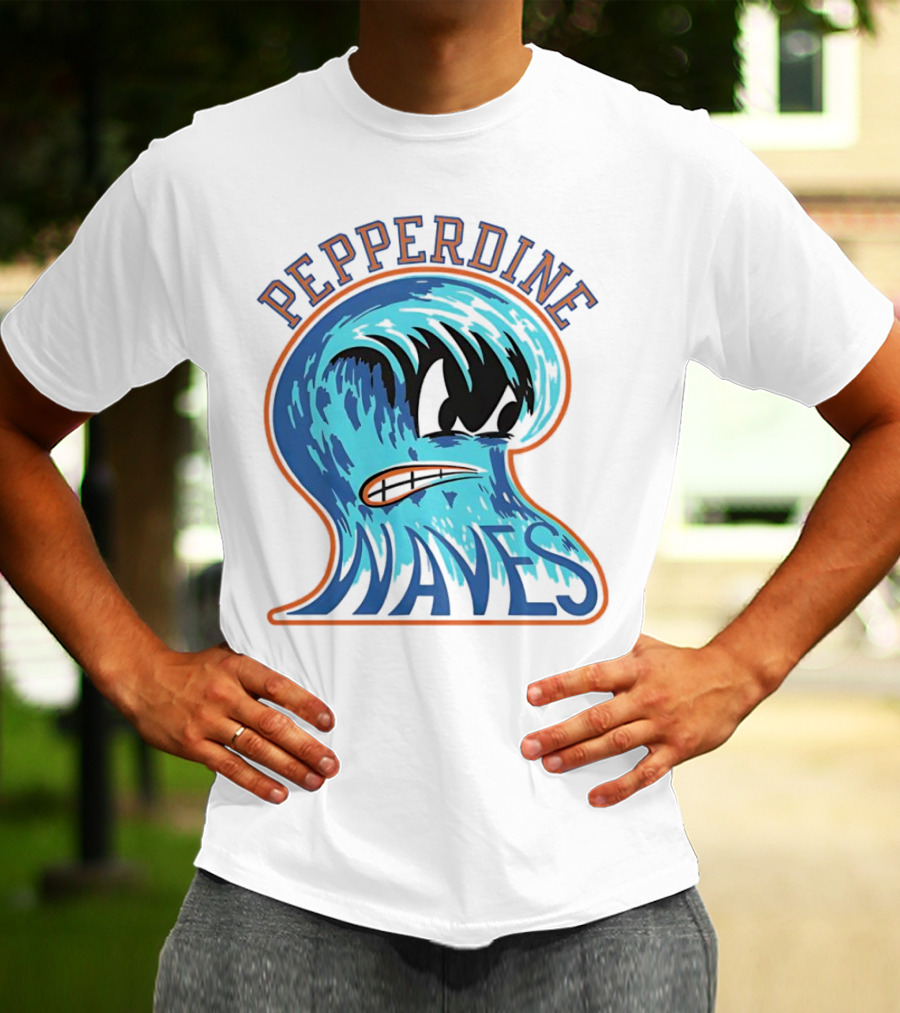 Pepperdine Waves Vintage Angry Wave T-Shirt