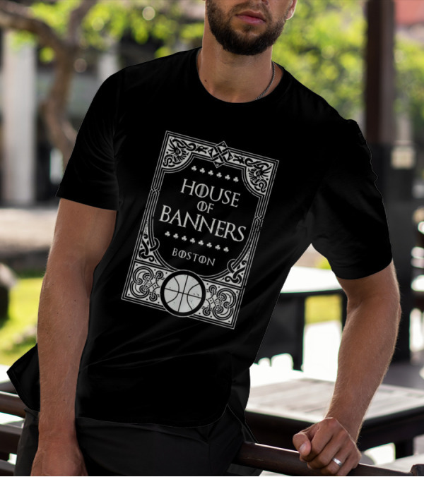 Boston House Of Banners Basketball Emblem T-Shirt