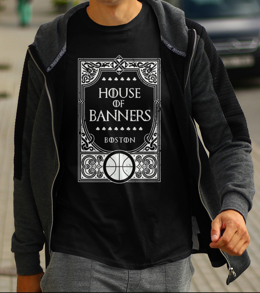 Boston House Of Banners Basketball Emblem T-Shirt