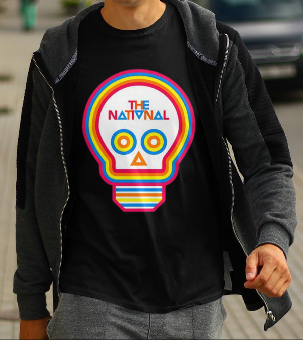 The National Lightbulb Skull Retro Rainbow T-Shirt