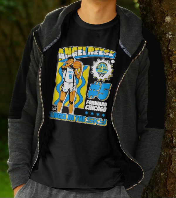 Angel Reese #5 Forward Chicago Sky Angel In The Sky T-Shirt