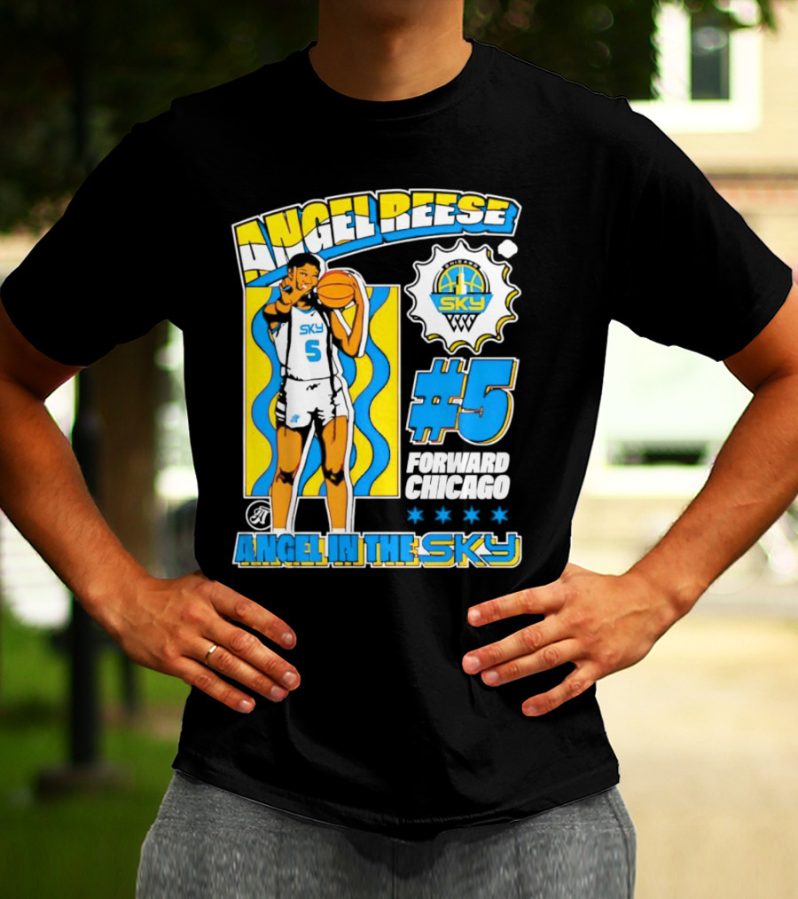 Angel Reese #5 Forward Chicago Sky Angel In The Sky T-Shirt