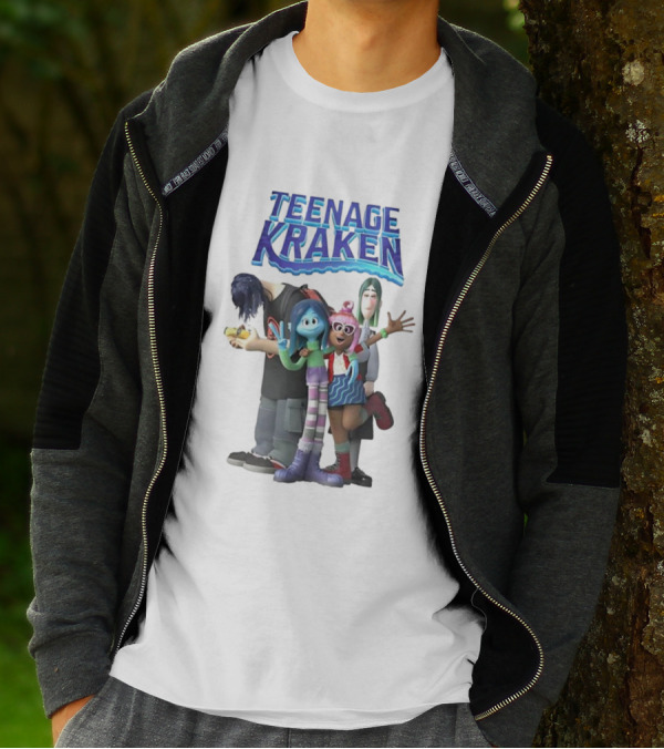 Teenage Kraken Animated Characters Ensemble T-Shirt
