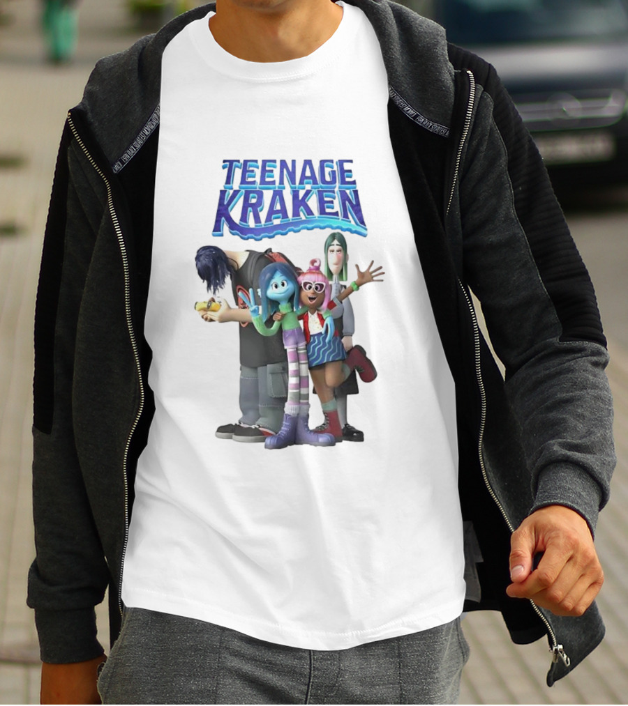 Teenage Kraken Animated Characters Ensemble T-Shirt