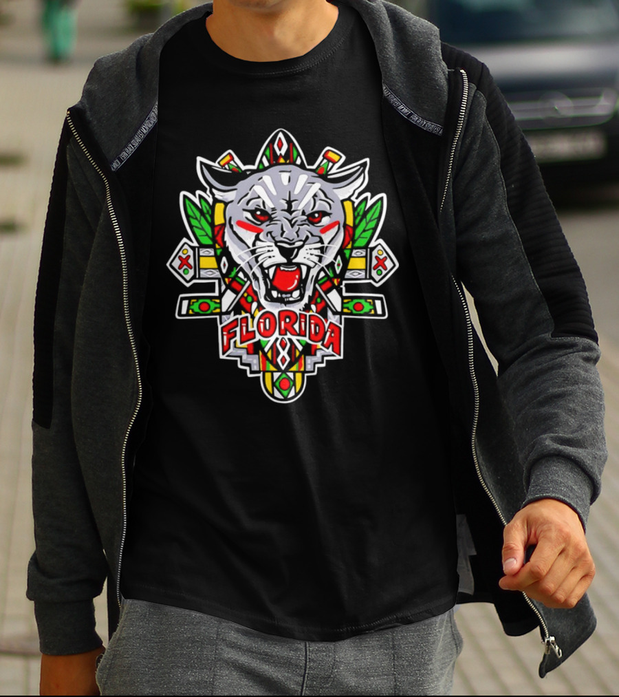 Florida Panthers Juneteenth African Tribal Emblem T-Shirt