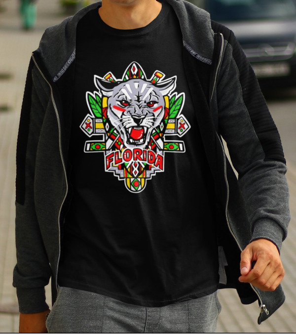 Florida Panthers Juneteenth African Tribal Emblem T-Shirt