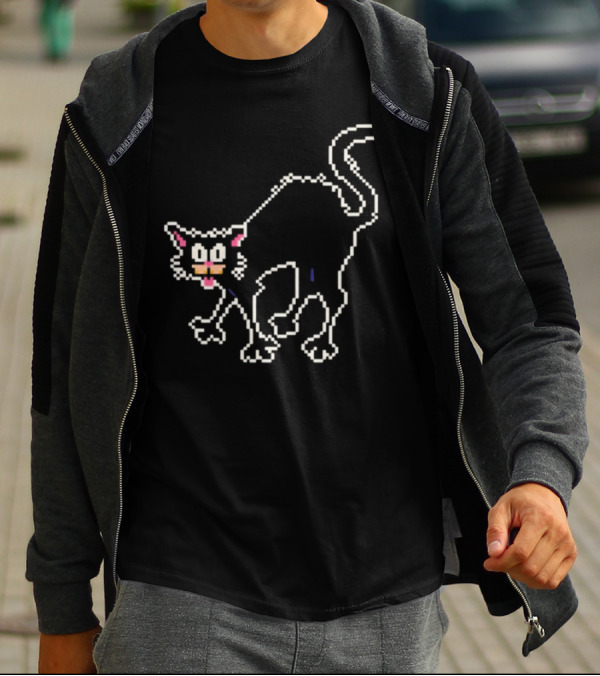 The Tom Ward Show Tom Cat 8 Bit Retro Pixel T-Shirt