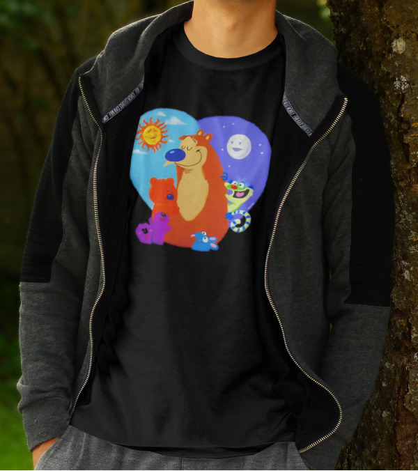 Bear In The Big Blue House Muppet History With Sun And Moon Characters T-Shirt