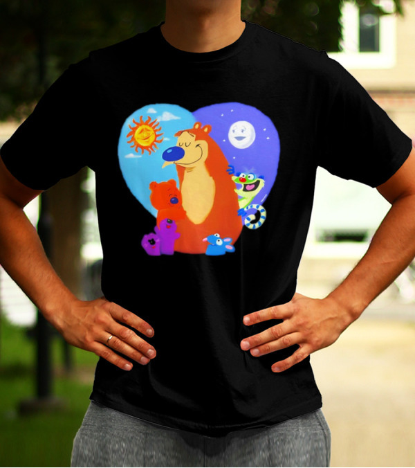 Bear In The Big Blue House Muppet History With Sun And Moon Characters T-Shirt