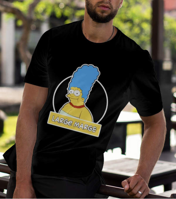 Justin Danger Nunley Large Marge Blue Hair Red Necklace Yellow Skin T-Shirt