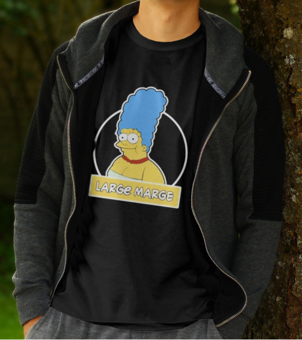 Justin Danger Nunley Large Marge Blue Hair Red Necklace Yellow Skin T-Shirt