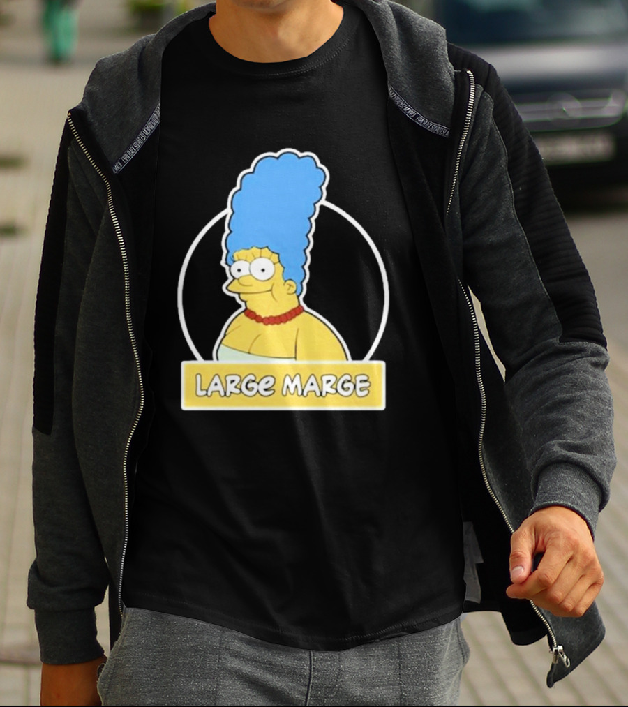 Justin Danger Nunley Large Marge Blue Hair Red Necklace Yellow Skin T-Shirt