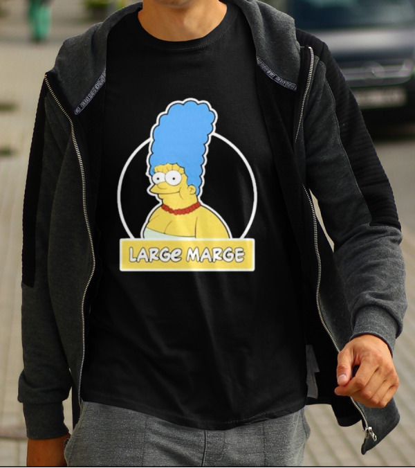 Justin Danger Nunley Large Marge Blue Hair Red Necklace Yellow Skin T-Shirt