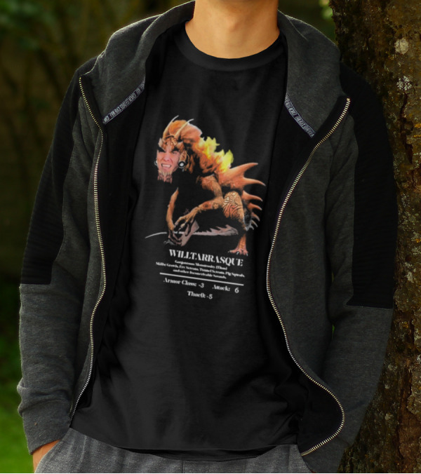 The Charismatic Voice Gorgonzilla Minutaursty Tarrasque Willtarrasque Armor Claws Attack ThroRk T-Shirt