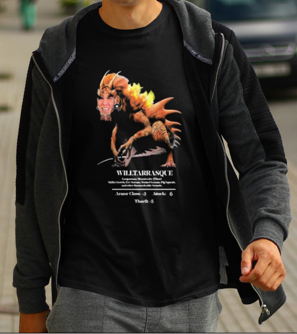 The Charismatic Voice Gorgonzilla Minutaursty Tarrasque Willtarrasque Armor Claws Attack ThroRk T-Shirt