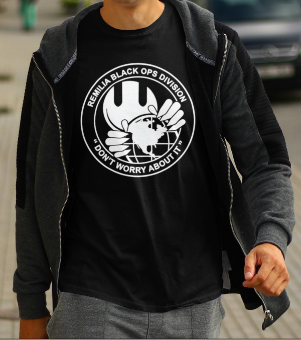 Remilia Black Ops Division Globe Emblem Don't Worry About It T-Shirt