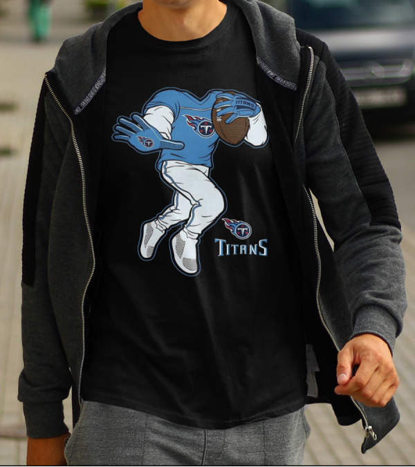 Tennessee Titans Stiff Arm Football Player T-Shirt