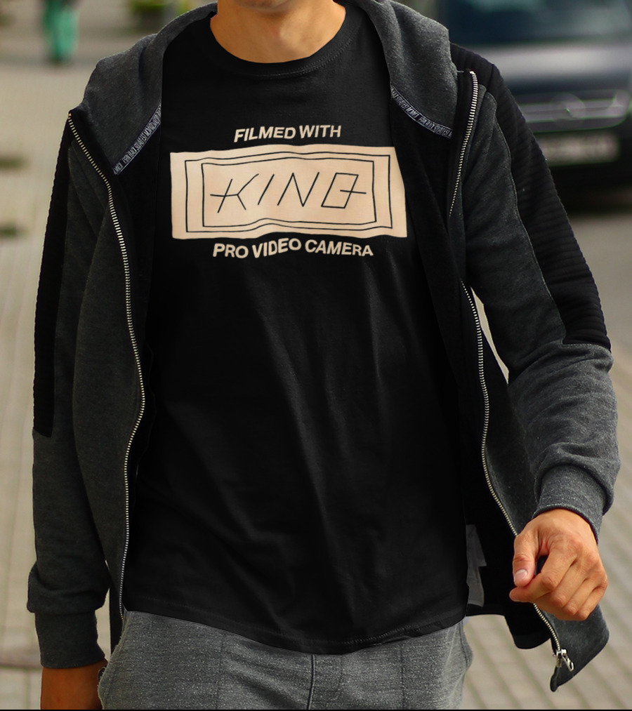 FILMED WITH KING PRO VIDEO CAMERA VINTAGE STYLE RECTANGLE T-Shirt