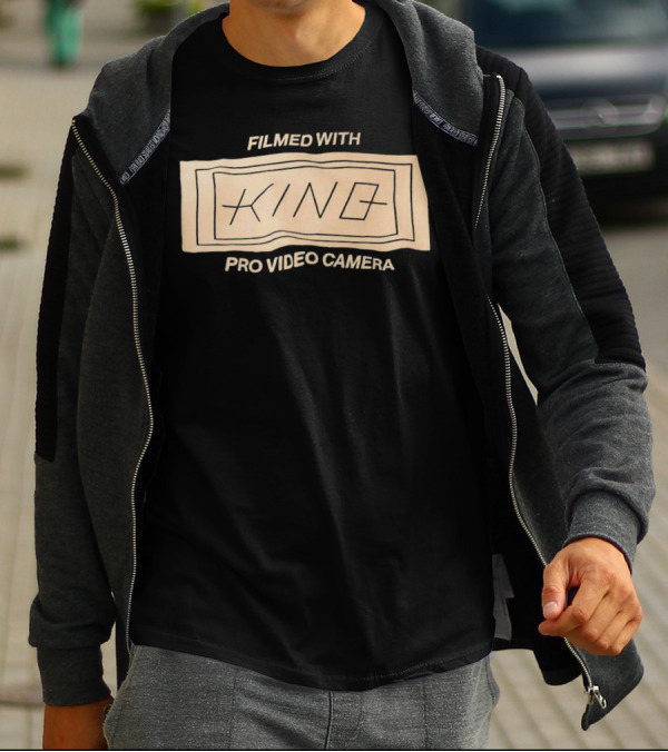 FILMED WITH KING PRO VIDEO CAMERA VINTAGE STYLE RECTANGLE T-Shirt