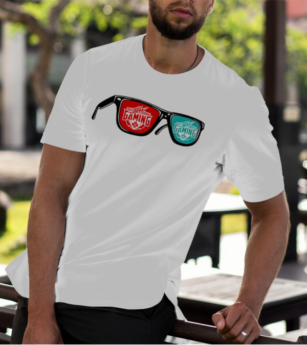 Gaming Spectacles Mtn Dew Red Blue Vibes T-Shirt