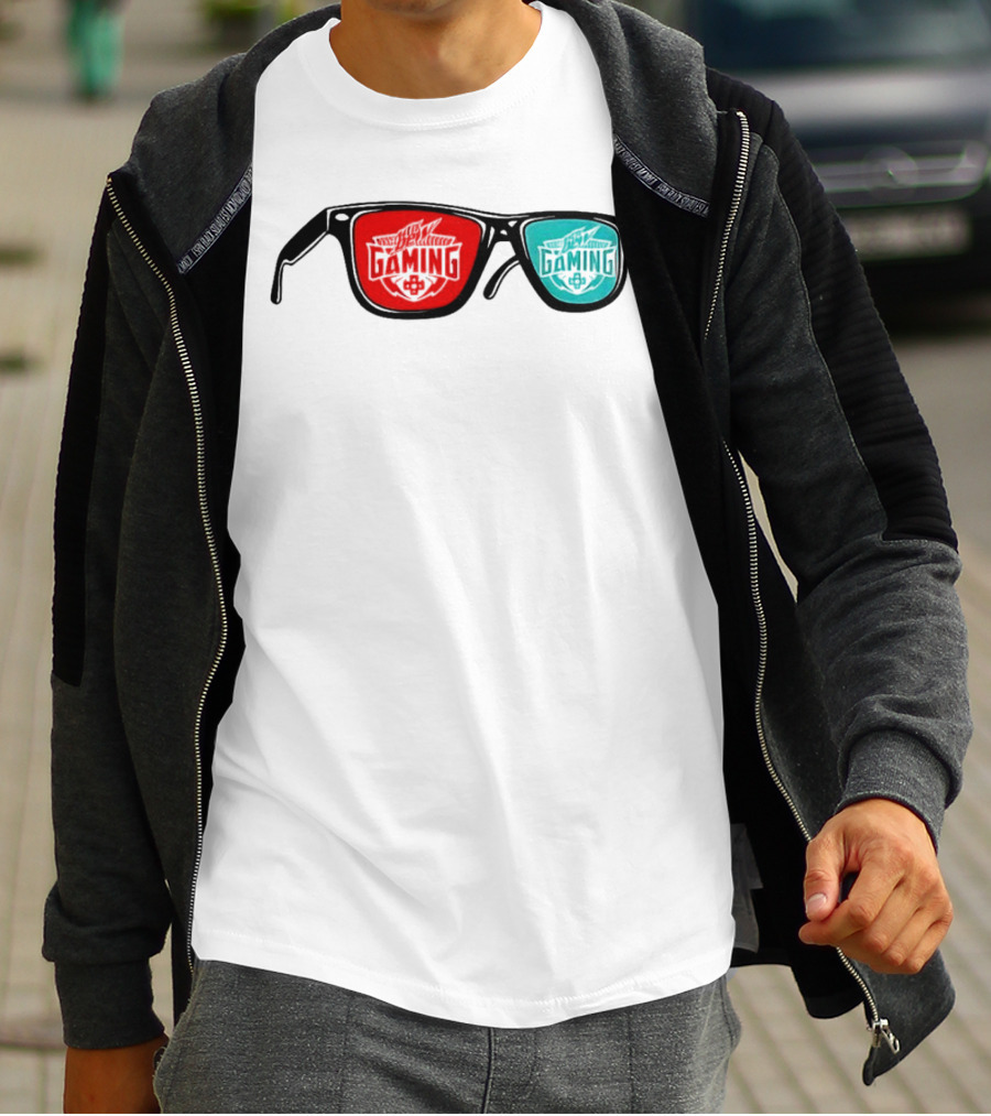 Gaming Spectacles Mtn Dew Red Blue Vibes T-Shirt