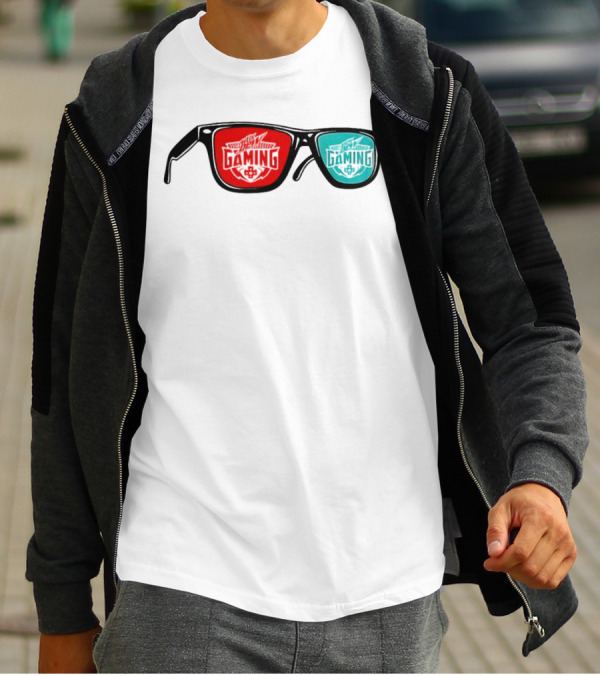 Gaming Spectacles Mtn Dew Red Blue Vibes T-Shirt