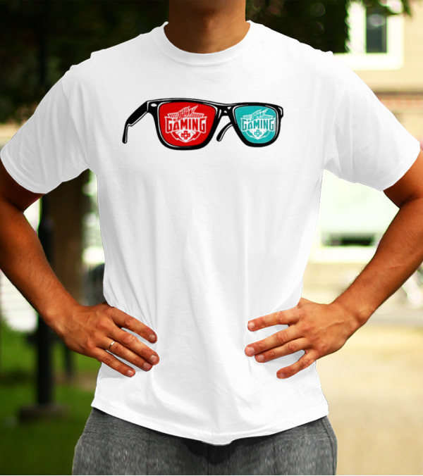 Gaming Spectacles Mtn Dew Red Blue Vibes T-Shirt
