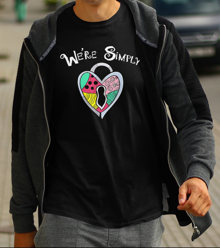We're Simply Heart Lock Patchwork Quilt T-Shirt