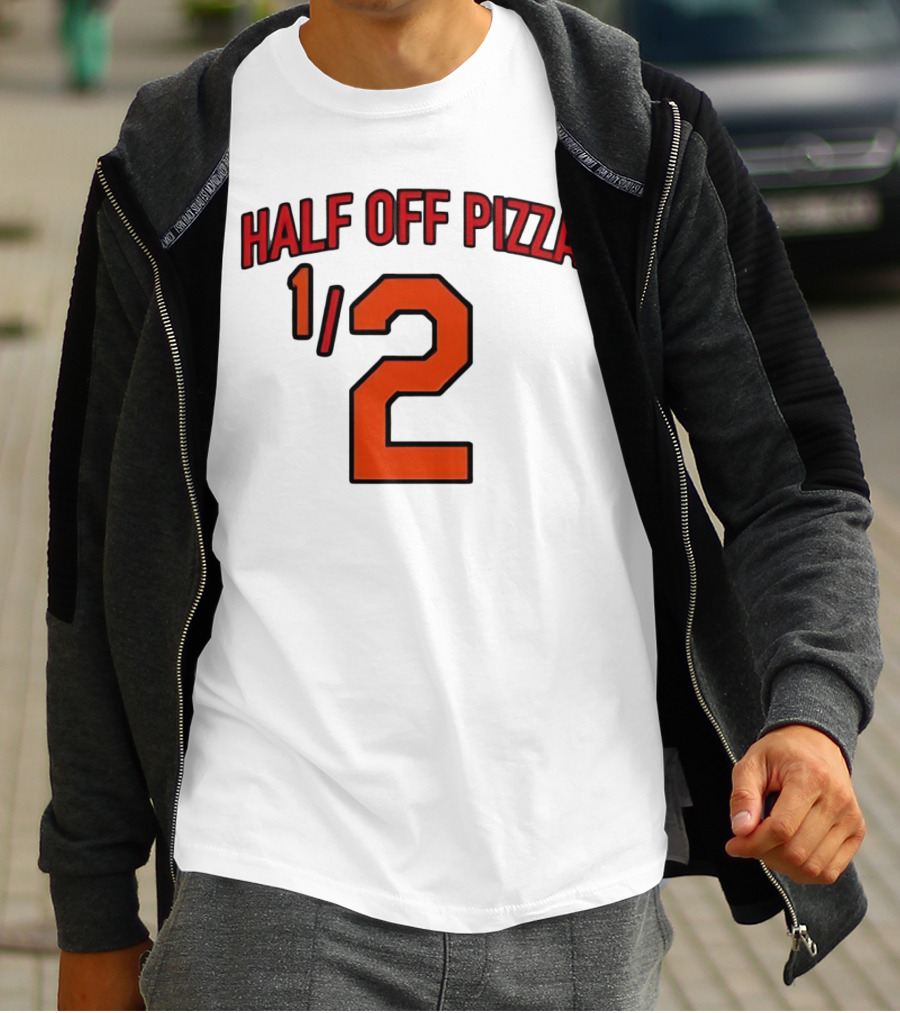 Baltimore Orioles Half Off Pizza 1/2 T-Shirt