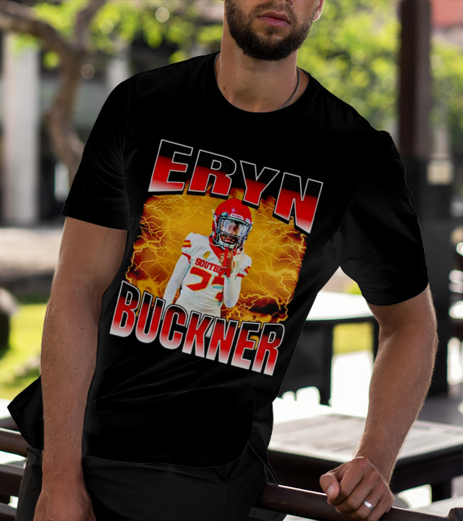 Eryn Buckner Southern Football Vintage Style With Lightning Background T-Shirt