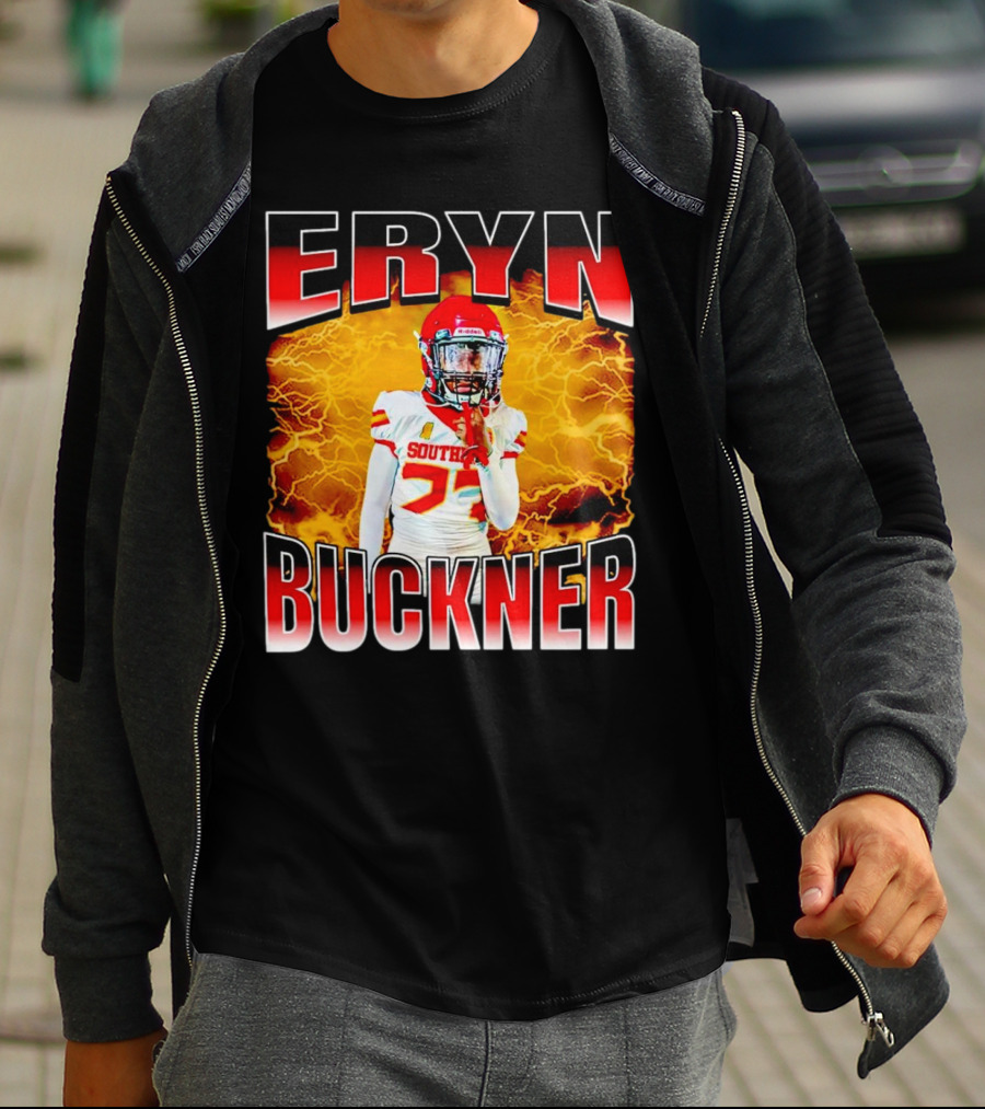 Eryn Buckner Southern Football Vintage Style With Lightning Background T-Shirt