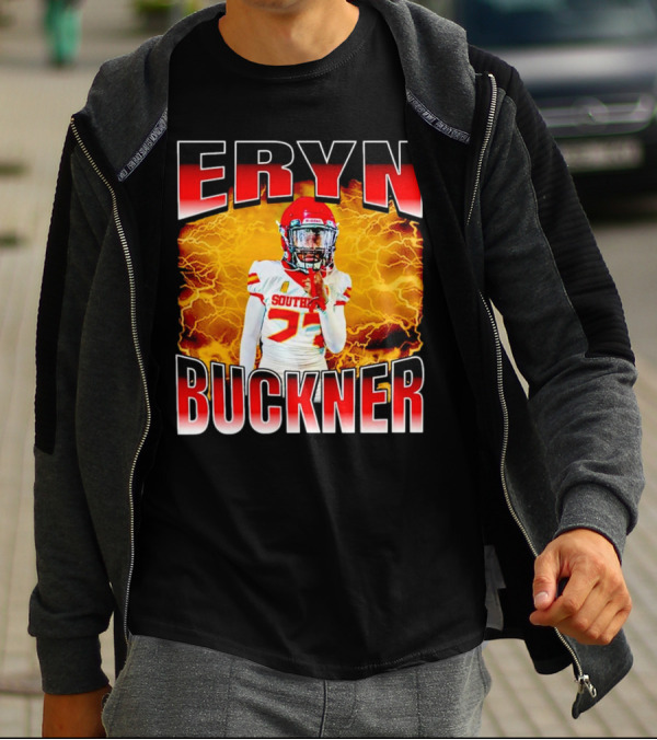 Eryn Buckner Southern Football Vintage Style With Lightning Background T-Shirt