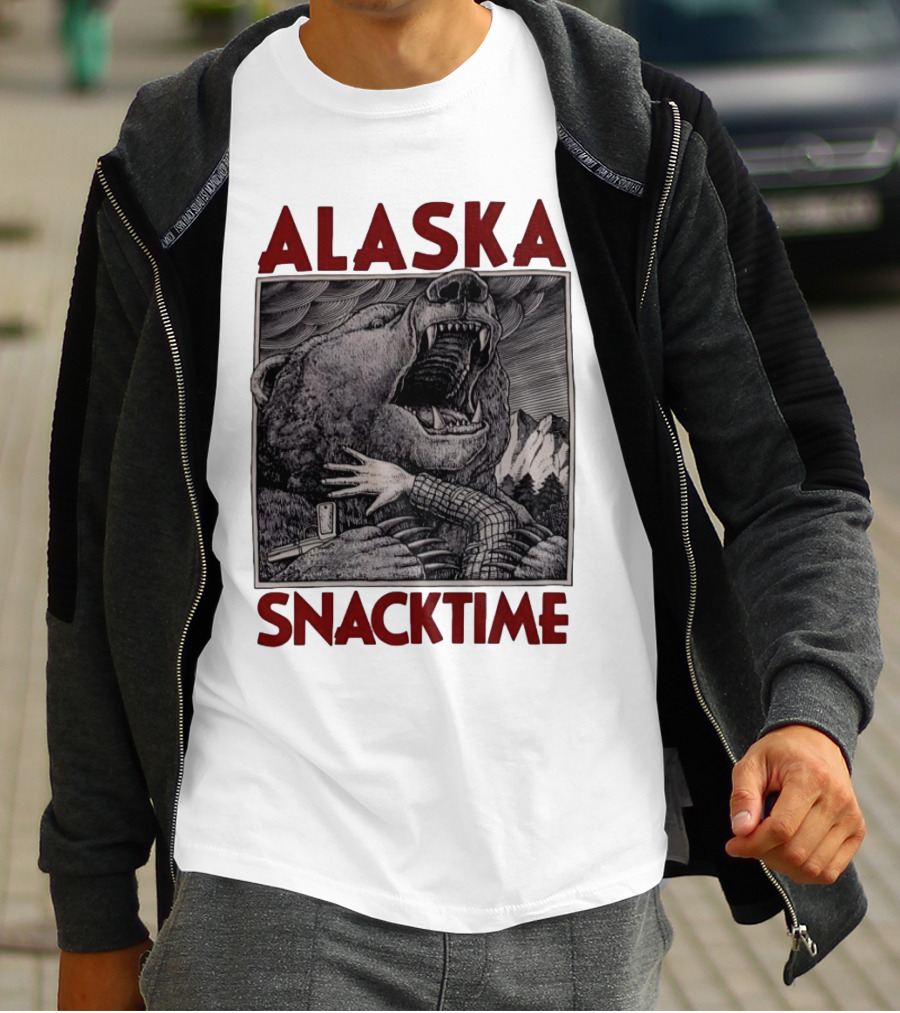 ALASKA SNACKTIME Bear Art By Ray Troll T-Shirt