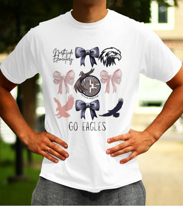 Northside Elementary Golden Eagles Bowtie Go Eagles T-Shirt