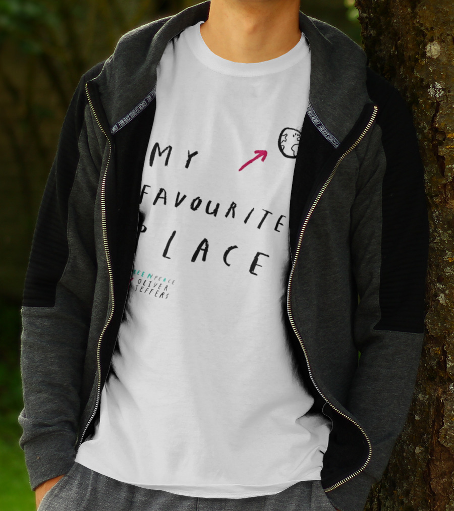 My Favourite Place Earth Greenpeace Oliver Jeffers T-Shirt