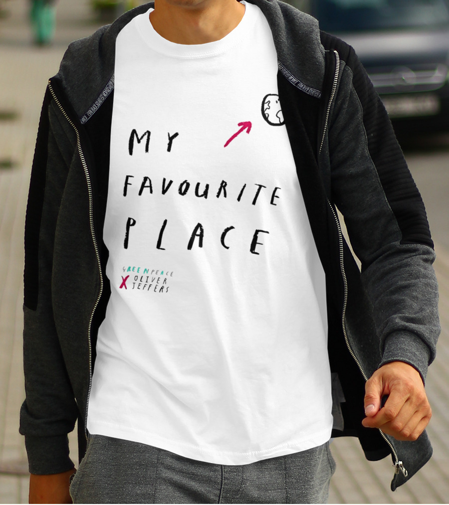 My Favourite Place Earth Greenpeace Oliver Jeffers T-Shirt