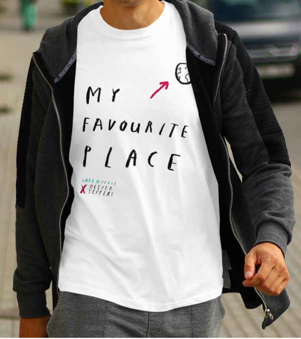 My Favourite Place Earth Greenpeace Oliver Jeffers T-Shirt