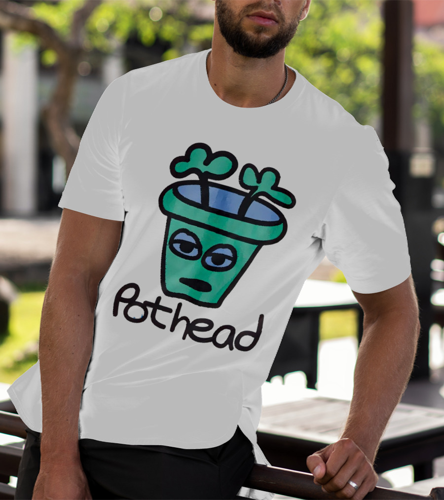 For The Homies Pothead Plant Cartoon T-Shirt