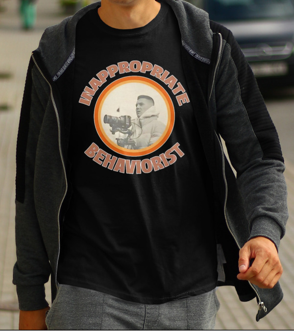 Inappropriate Behaviorist Vintage Camera Circle T-Shirt
