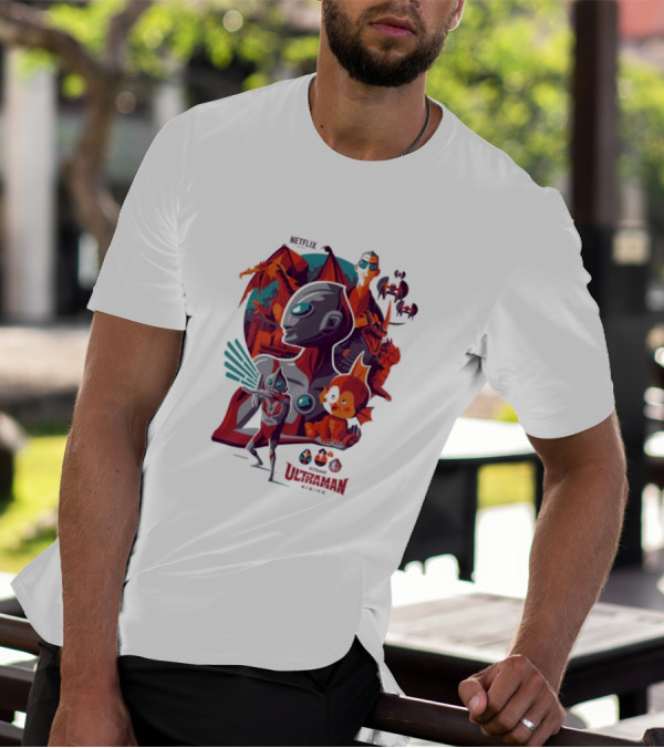 Netflix Ultraman Rising Cartoon Kaiju Characters T-Shirt