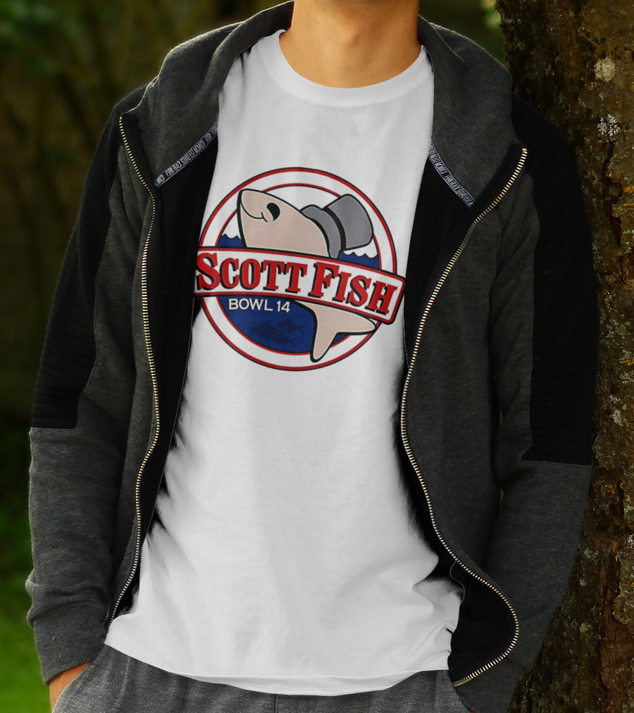 Scott Fish Bowl 14 Shark With Top Hat T-Shirt