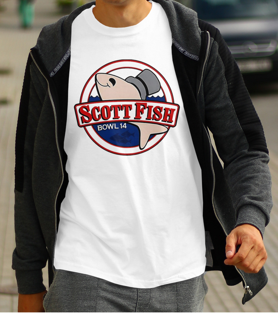 Scott Fish Bowl 14 Shark With Top Hat T-Shirt